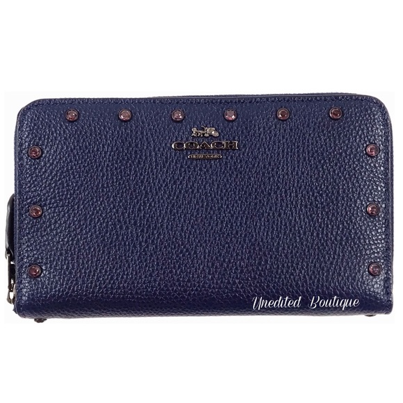 COACH Medium Zip Around Wallet With Crystals - Picture 5 of 6